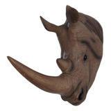 Estátua De Cabeça De Rinoceronte Realista Ornamento De