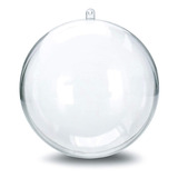  Paq50 Bolas Esferas Plastica Transparente Para Decorar 8cm 