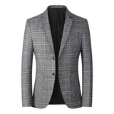 Saco Blazer Bordado Caballero Slim Fit Premium Con Forro