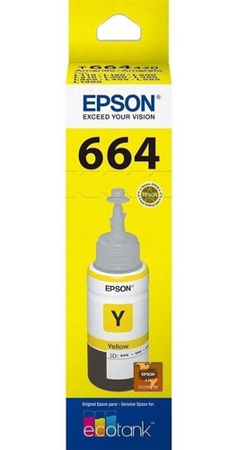 Botella Tinta Epson T664 Amarillo 664 T664420 C13t66442a