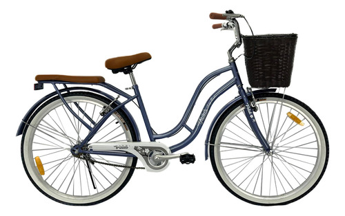 Bicicleta Retrô Aro 26 Vintage Cesta Vime Feminina Passeio