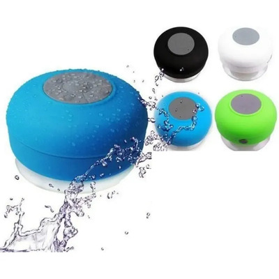Bocina Bluetooth Impermeable Con Ventosa For Regadera Blue