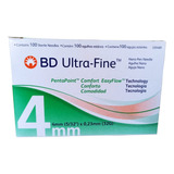 Bd Ultra Fine Aguja Verde 32gx4mm Caja X100