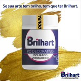 Pó Comestível Cintilante  Brilhart 5g Cores Dourado Verdadeiro