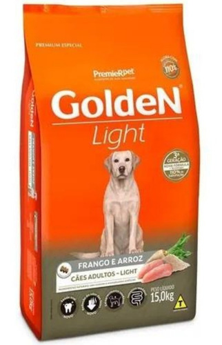 Golden Light Ração Cães Adultos Frango E Arroz 15kg