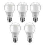 Kit 5 Lâmpadas Led Bulbo A60 15w 6500k Branco Frio - Elgin 