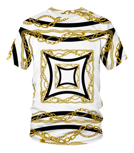 Camiseta Cuello Redondo Moderna, Camiseta Versace