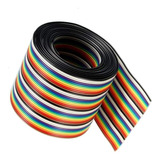 5m Cabo Flat Colorido 40 Vias 24awg Dupont Jumper Prototipag