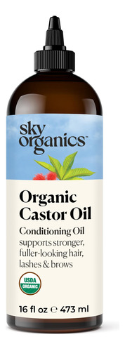 Aceite De Ricino Sky Organics Orgánico, 473 Ml, Usado, Prens