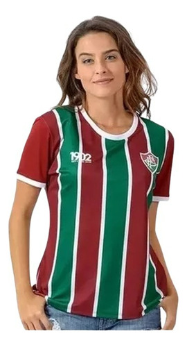 Camisa Feminina Fluminense Retrô Oficial Attract  Baby Look 