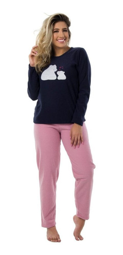 Pijama De Uso Feminino Adulto De Frio Para Dormir Soft