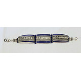 Pulsera Tibetana Lapislazuli Enchapada En Plata Boho B150