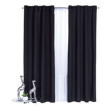 Cortina Decorativa Corta Neo Negro Colchas Concord