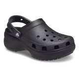 Zueco Crocs Classic Platform Mujer Black