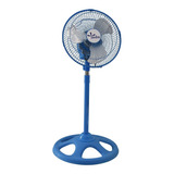 Ventilador Pedestal Chico 10  Diámetro Oscila 360° Azul 1 Pz