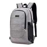 Mochila Impermeable Antirrobo Candado Gadnic De Computadora Color Gris