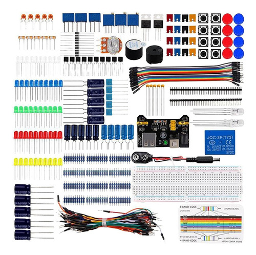 ,, Kit Inicial Básico De Eletrônicos Diy, Placa De Ensaio,