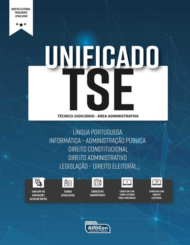 Apostila Tse Unificado - Técnico Judiciário - Área Administrativa, De Professores Especializados., Vol. Único. Editora Alfacon Concursos Públicos, Capa Mole, Edição Oficial Em Português, 2023