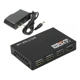 Splitter Hdmi Activo 1 X 4 1080p 4 Salidas Con Fuente 