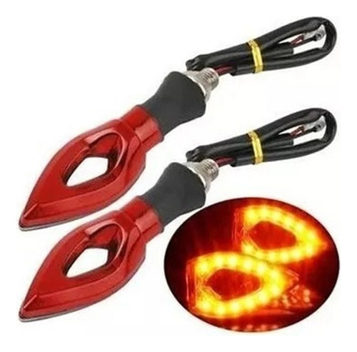  Pisca Seta Esportiva Moto Led Vazado Flecha