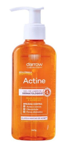 Actine Sabonete Liquido Gel Clareia Marcas De Acne 140ml