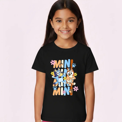 Camiseta Infantil Desenho Bluey & Bingo Personagens, Bandit