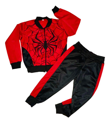 Conjunto Infantil Aranha Agasalho + Calça Frio Masculino