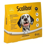 Collar Antiparasitario Para Pulga Msd Scalibor Cachorro Coleira Antiparasitas - 65 Cm Para Perro Color Blanco