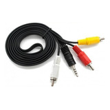 Cable Mini Plug 3,5mm A 3 Rca 1,5 Metros Color Negro