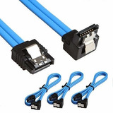 Cable Sata 90° Con Pestillo, 3 Unidades, 6.0 Gbps