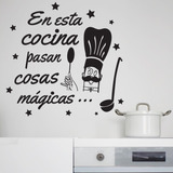 Vinilo Decorativo Cocina Pasan Cosas Magicas Chef