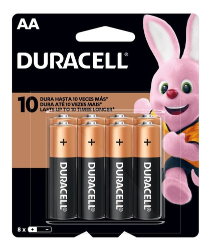 Duracell Pilha Alcalina Aa Com 8 Unidades