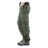 Pantalones Táctico Hombres Cargo Casual Multibolsillos