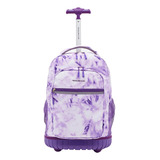 Mochila Con Ruedas Para Viajeros, Morada, 18 Pulgadas