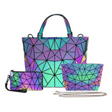 Bolso De Tres Piezas Bucket Bag Tote Geometric [u]