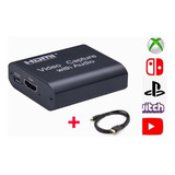 Tarjeta De Captura De Vídeo Hdmi For Xbox Ps4 Y Cable Hdmi