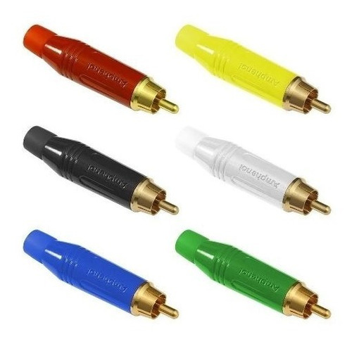 Ficha Rca Macho Cable Amphenol Acpr - Varios Colores - Audio