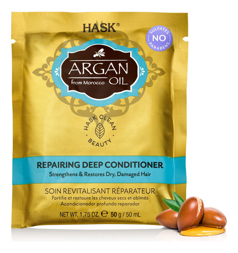 Hask Aceite De Argán De Marruecos, Acondicionador Reparado.