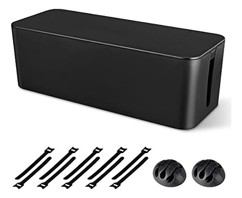 Caja Organizadora Cables, Escritorio/tv, Negro