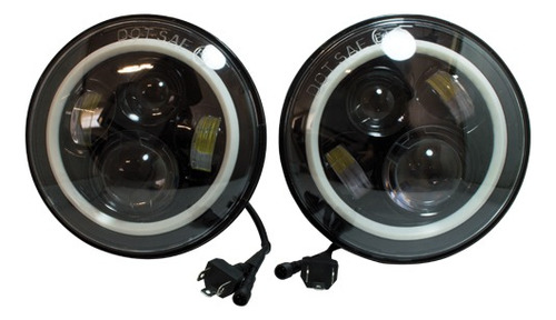 Par Opticas Delanteras Led Jeep Wrangler 7  Pulgadas