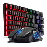 Kit Teclado Gamer Semimecânico E Mouse Para Ps4 Ps5 Pc Note