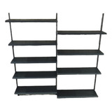 Estantería Góndola De Pared Metálicas C-negro Est/121,5 Cm.