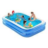 Piscina Inflables Para Niños 262*175cm Familiar Alberca 