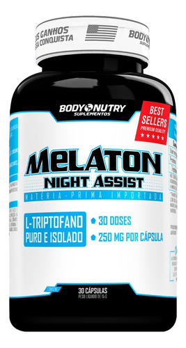 Melaton Triptofano 100% Puro - 30 Cápsulas Precursor 5htp