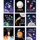 Astronauta Vinil Poster Decora Pared Para Dormitorios Niños