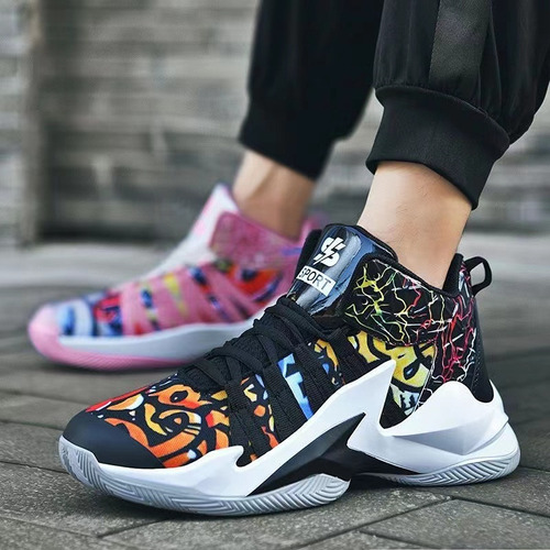 Zapatillas Deportivas De Baloncesto De Dos Colores De Moda