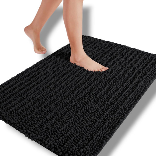 Alfombra Shaggy Baño Absorvente Antideslizante 40x60 Suave