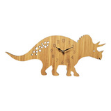 Dinosaurio Reloj De Pared Vivero Sala De Estar Triceratops