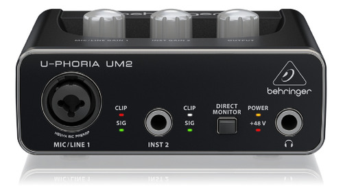 Behringer Um2 Placa De Sonido Usb 2 Canales Home Studio Um 2