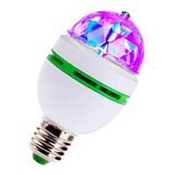 Ampolleta Rgb Para Fiesta Hogar Bola Led Giratoria E27